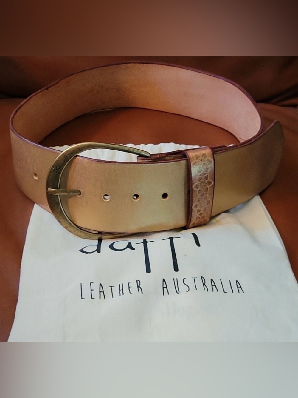 Daffi, “Hippi” Wide Belt, Gold